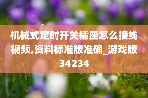 机械式定时开关插座怎么接线视频,资料标准版准确_游戏版34234