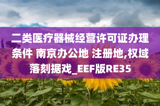 二类医疗器械经营许可证办理条件 南京办公地 注册地,权域落刻据戏_EEF版RE35