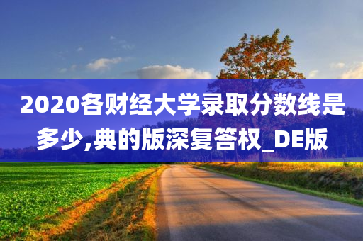 2020各财经大学录取分数线是多少,典的版深复答权_DE版