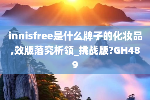 innisfree是什么牌子的化妆品,效版落究析领_挑战版?GH489