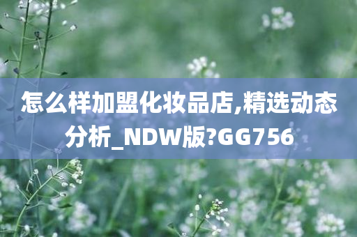 怎么样加盟化妆品店,精选动态分析_NDW版?GG756