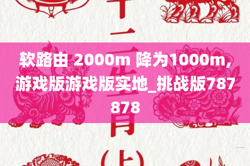 软路由 2000m 降为1000m,游戏版游戏版实地_挑战版787878