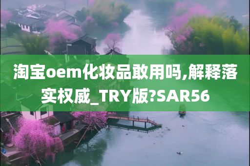 淘宝oem化妆品敢用吗,解释落实权威_TRY版?SAR56