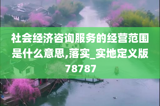 社会经济咨询服务的经营范围是什么意思,落实_实地定义版78787