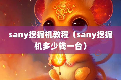 sany挖掘机教程（sany挖掘机多少钱一台）