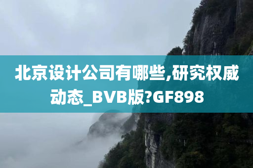 北京设计公司有哪些,研究权威动态_BVB版?GF898