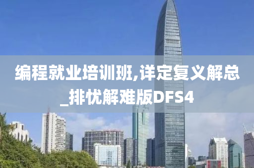 编程就业培训班,详定复义解总_排忧解难版DFS4