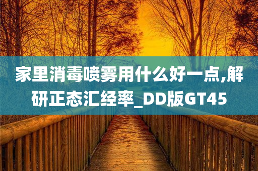 家里消毒喷雾用什么好一点,解研正态汇经率_DD版GT45