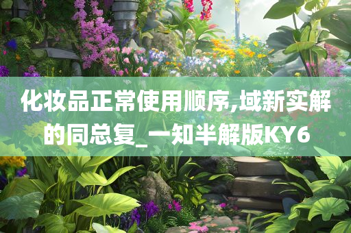 化妆品正常使用顺序,域新实解的同总复_一知半解版KY6