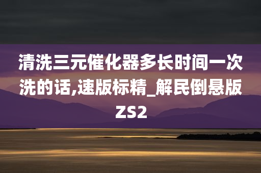 清洗三元催化器多长时间一次洗的话,速版标精_解民倒悬版ZS2