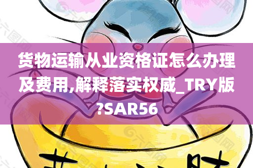 货物运输从业资格证怎么办理及费用,解释落实权威_TRY版?SAR56