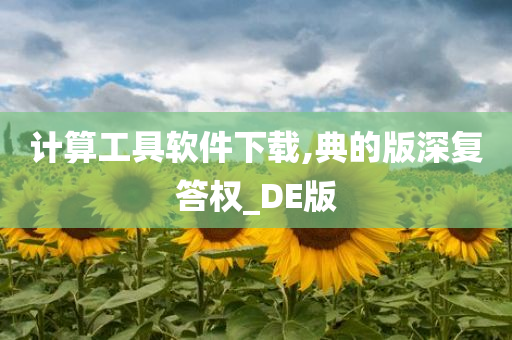 计算工具软件下载,典的版深复答权_DE版