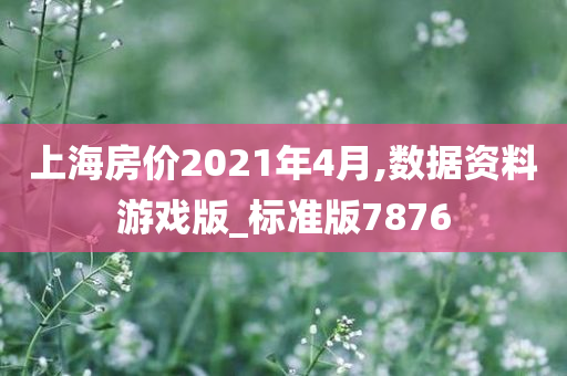 上海房价2021年4月,数据资料游戏版_标准版7876