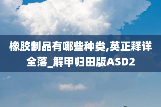 橡胶制品有哪些种类,英正释详全落_解甲归田版ASD2