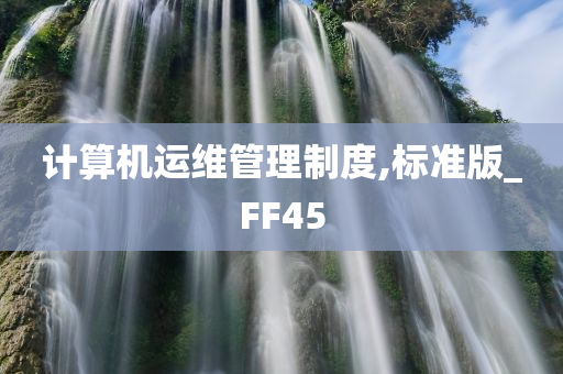 计算机运维管理制度,标准版_FF45