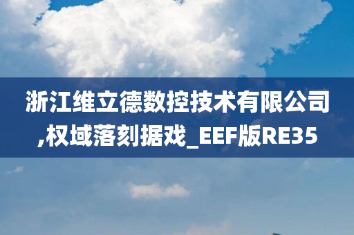 浙江维立德数控技术有限公司,权域落刻据戏_EEF版RE35