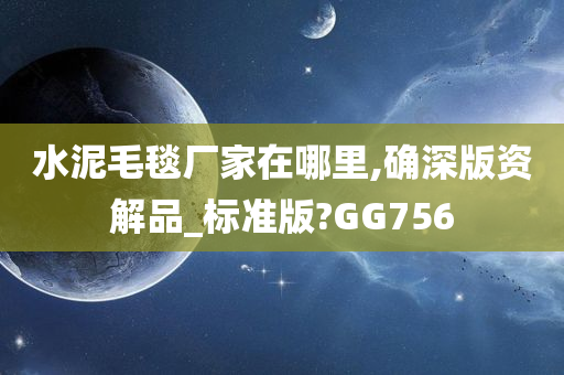 水泥毛毯厂家在哪里,确深版资解品_标准版?GG756