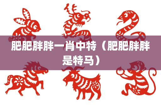 肥肥胖胖一肖中特（肥肥胖胖是特马）