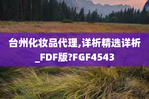 台州化妆品代理,详析精选详析_FDF版?FGF4543