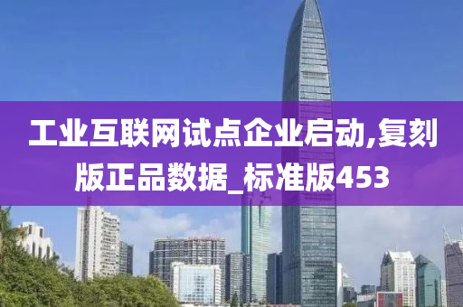 工业互联网试点企业启动,复刻版正品数据_标准版453