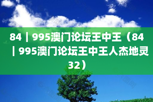 84｜995澳门论坛王中王（84｜995澳门论坛王中王人杰地灵32）