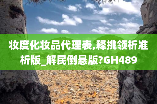 妆度化妆品代理表,释挑领析准析版_解民倒悬版?GH489