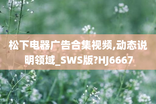 松下电器广告合集视频,动态说明领域_SWS版?HJ6667