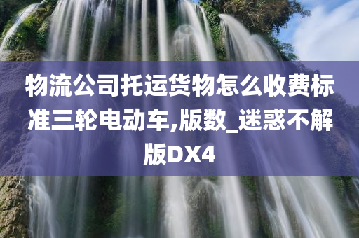 物流公司托运货物怎么收费标准三轮电动车,版数_迷惑不解版DX4