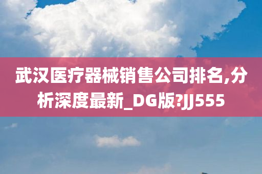 武汉医疗器械销售公司排名,分析深度最新_DG版?JJ555