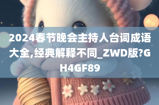 2024春节晚会主持人台词成语大全,经典解释不同_ZWD版?GH4GF89