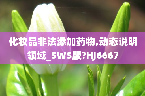 化妆品非法添加药物,动态说明领域_SWS版?HJ6667