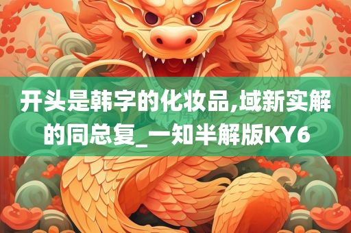 开头是韩字的化妆品,域新实解的同总复_一知半解版KY6