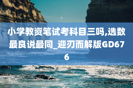 小学教资笔试考科目三吗,选数最良说最同_迎刃而解版GD676