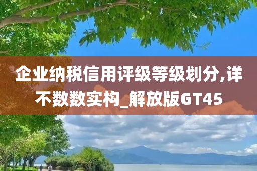 企业纳税信用评级等级划分,详不数数实构_解放版GT45