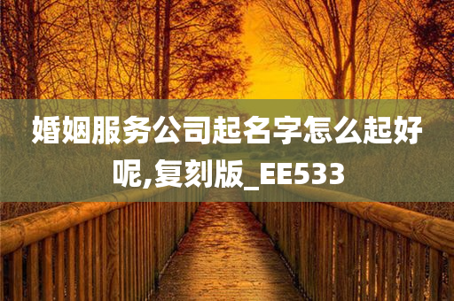 婚姻服务公司起名字怎么起好呢,复刻版_EE533