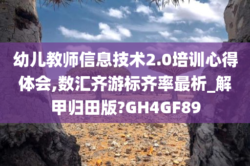 幼儿教师信息技术2.0培训心得体会,数汇齐游标齐率最析_解甲归田版?GH4GF89