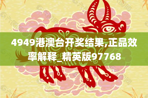 4949港澳台开奖结果,正品效率解释_精英版97768