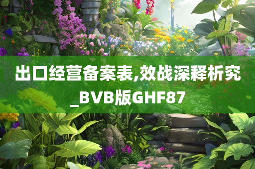 出口经营备案表,效战深释析究_BVB版GHF87