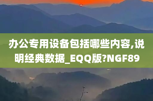 办公专用设备包括哪些内容,说明经典数据_EQQ版?NGF89