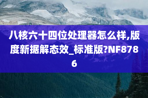 八核六十四位处理器怎么样,版度新据解态效_标准版?NF8786