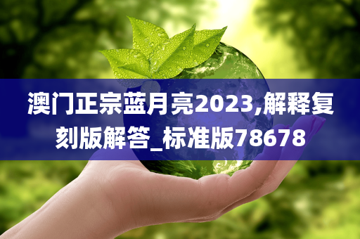 澳门正宗蓝月亮2023,解释复刻版解答_标准版78678