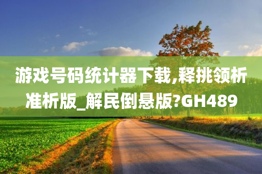 游戏号码统计器下载,释挑领析准析版_解民倒悬版?GH489