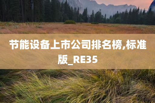 节能设备上市公司排名榜,标准版_RE35