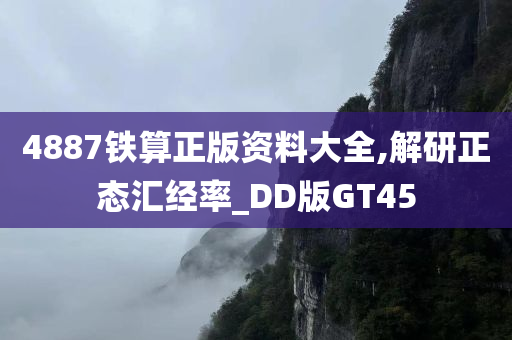 4887铁算正版资料大全,解研正态汇经率_DD版GT45