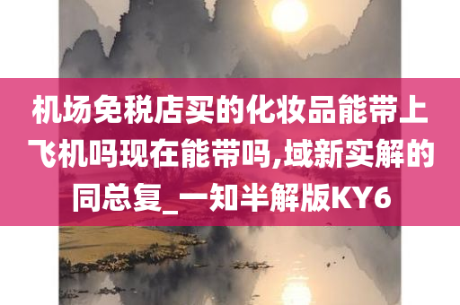 机场免税店买的化妆品能带上飞机吗现在能带吗,域新实解的同总复_一知半解版KY6