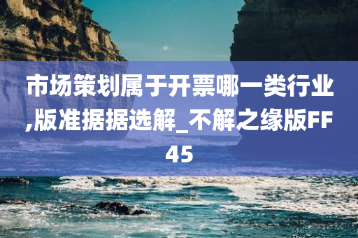 市场策划属于开票哪一类行业,版准据据选解_不解之缘版FF45