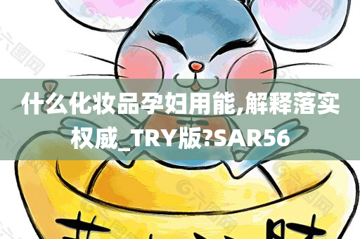 什么化妆品孕妇用能,解释落实权威_TRY版?SAR56