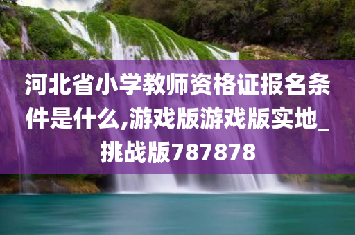 河北省小学教师资格证报名条件是什么,游戏版游戏版实地_挑战版787878