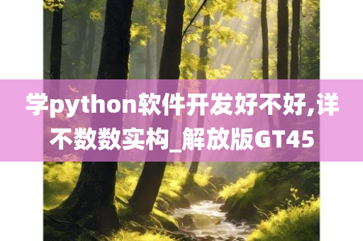 学python软件开发好不好,详不数数实构_解放版GT45