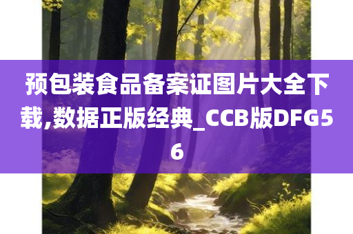 预包装食品备案证图片大全下载,数据正版经典_CCB版DFG56